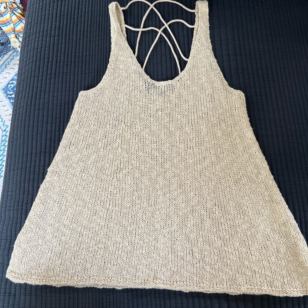 American Eagle Crossback Knit Tank Top - S